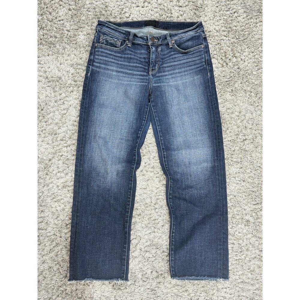 Buckle Black Women's Blue Jeans Fit No. 53 Cropped Straight 29x28 Stretch Denim
